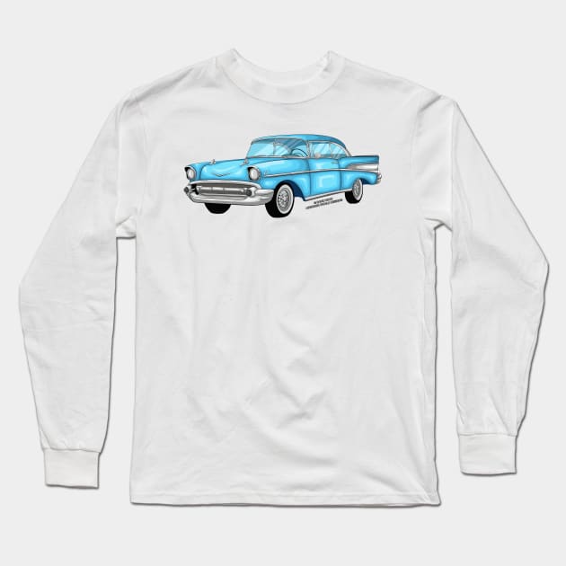 Vintage Classic Car Hot Rod Novelty Gift Long Sleeve T-Shirt by Airbrush World